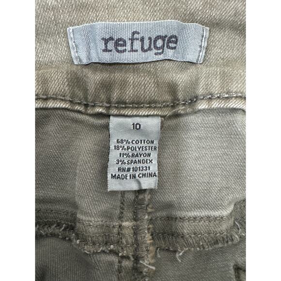 Refuge Women Olive Green Cargo Pants - Size: 10 - Picture 5 of 7